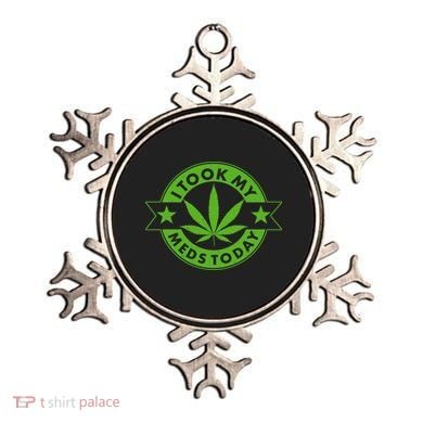 I Took My Meds Today Weed Emblem Ornament