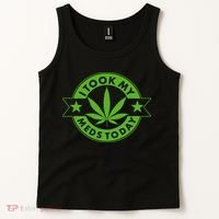 I Took My Meds Today Weed Emblem Tank Top thumb 2