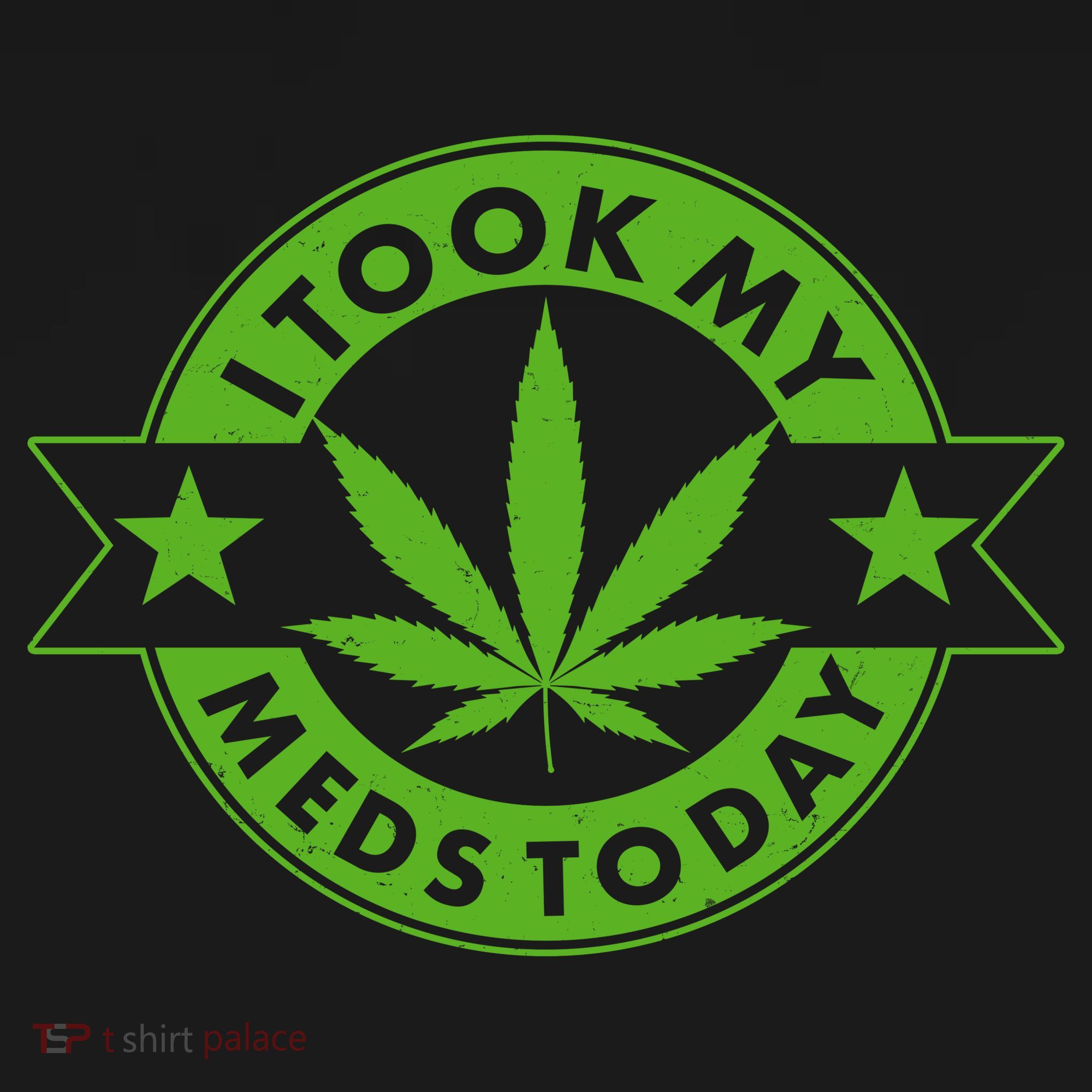 I Took My Meds Today Weed Emblem Tank Top