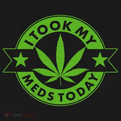 I Took My Meds Today Weed Emblem Kids Long Sleeve Shirt