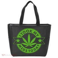 I Took My Meds Today Weed Emblem Tote Bag thumb 0