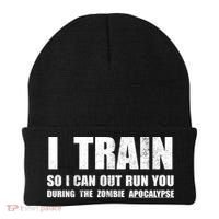 I Train So I Can Out Run You During A Zombie Apocalypse Beanie thumb 0