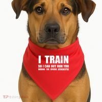 I Train So I Can Out Run You During A Zombie Apocalypse USA-Made Doggie Bandana thumb 1