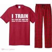 I Train So I Can Out Run You During A Zombie Apocalypse Pajama Set thumb 0