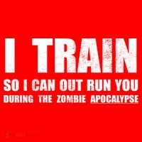 I Train So I Can Out Run You During A Zombie Apocalypse Kids Sweatshirt thumb 2