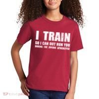 I Train So I Can Out Run You During A Zombie Apocalypse Kids T-Shirt thumb 2