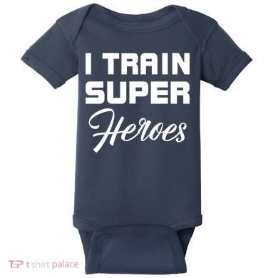 I Train Super Heroes Baby Bodysuit