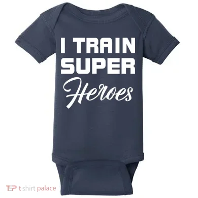 I Train Super Heroes Baby Bodysuit