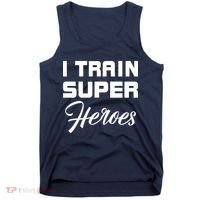 I Train Super Heroes Tank Top thumb 0