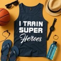 I Train Super Heroes Tank Top thumb 4