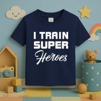 I Train Super Heroes Toddler T-Shirt thumb 3