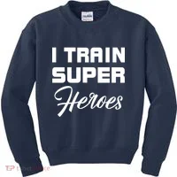 I Train Super Heroes Kids Sweatshirt thumb 0