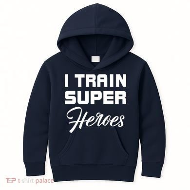 I Train Super Heroes Kids Hoodie