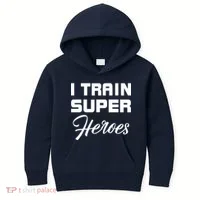 I Train Super Heroes Kids Hoodie thumb 0