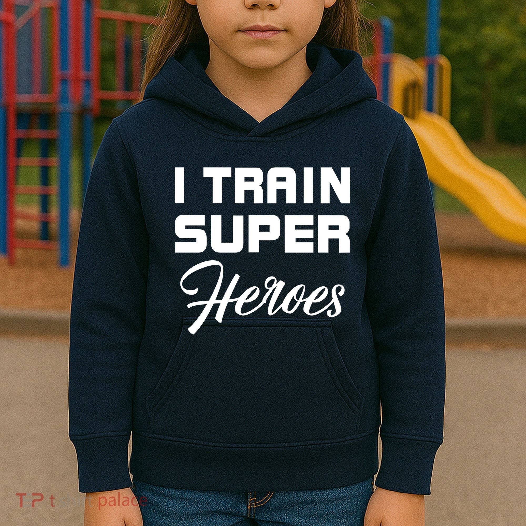 I Train Super Heroes Kids Hoodie