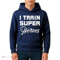 I Train Super Heroes Kids Hoodie thumb 4