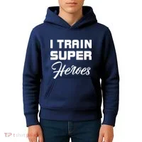 I Train Super Heroes Kids Hoodie thumb 4