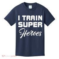 I Train Super Heroes Kids T-Shirt thumb 0