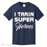 I Train Super Heroes Kids T-Shirt thumb 0