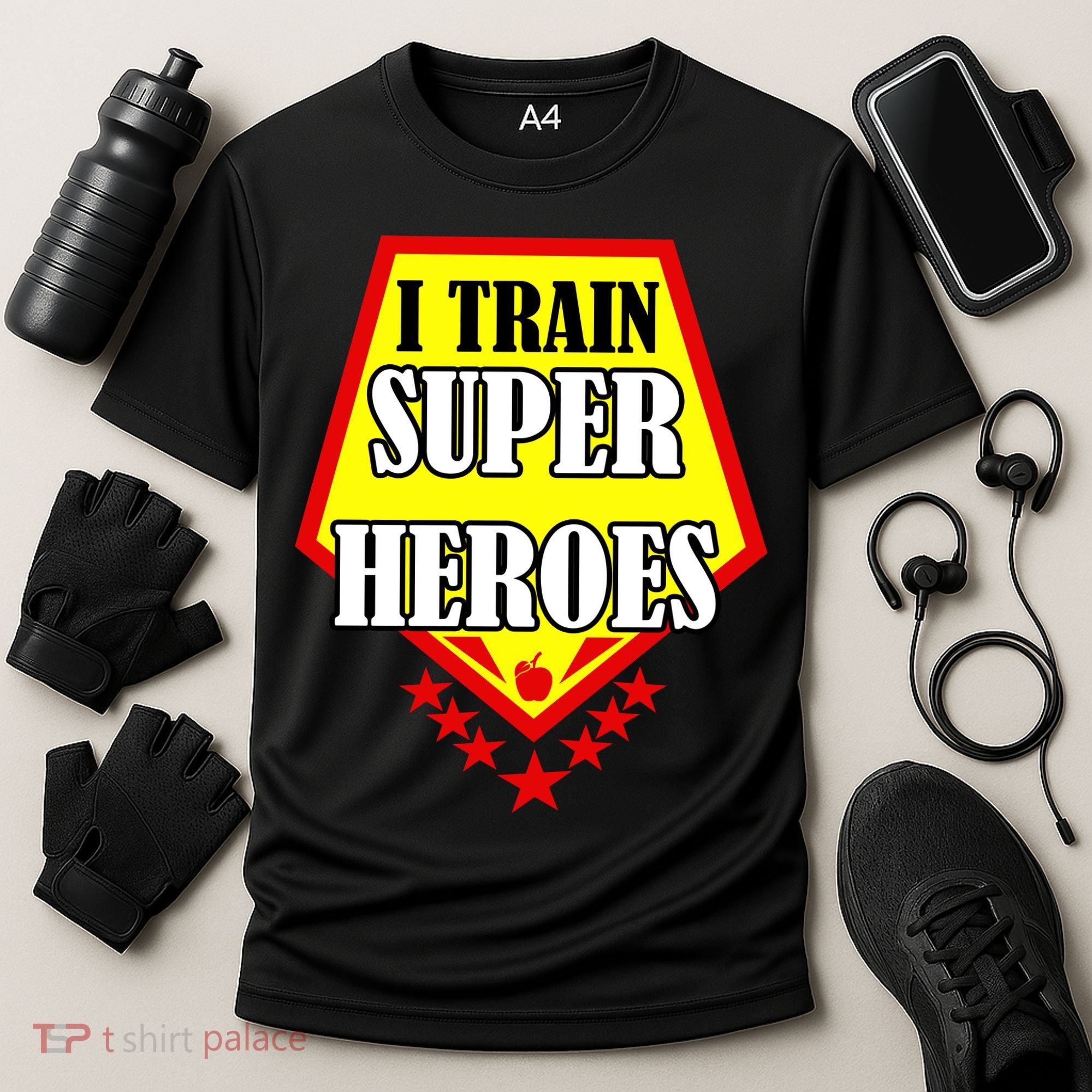 I Train Superheros Cooling Performance Crew T-Shirt