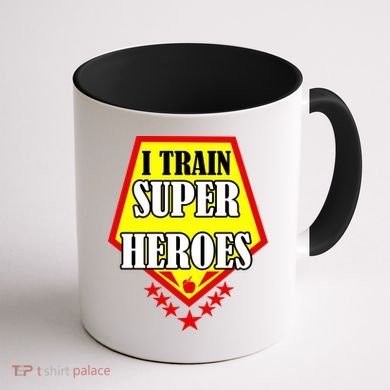 I Train Superheros Coffee Mug back