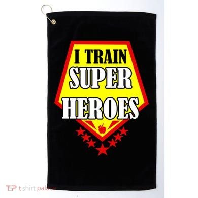I Train Superheros Golf Towel