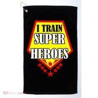 I Train Superheros Golf Towel thumb 0