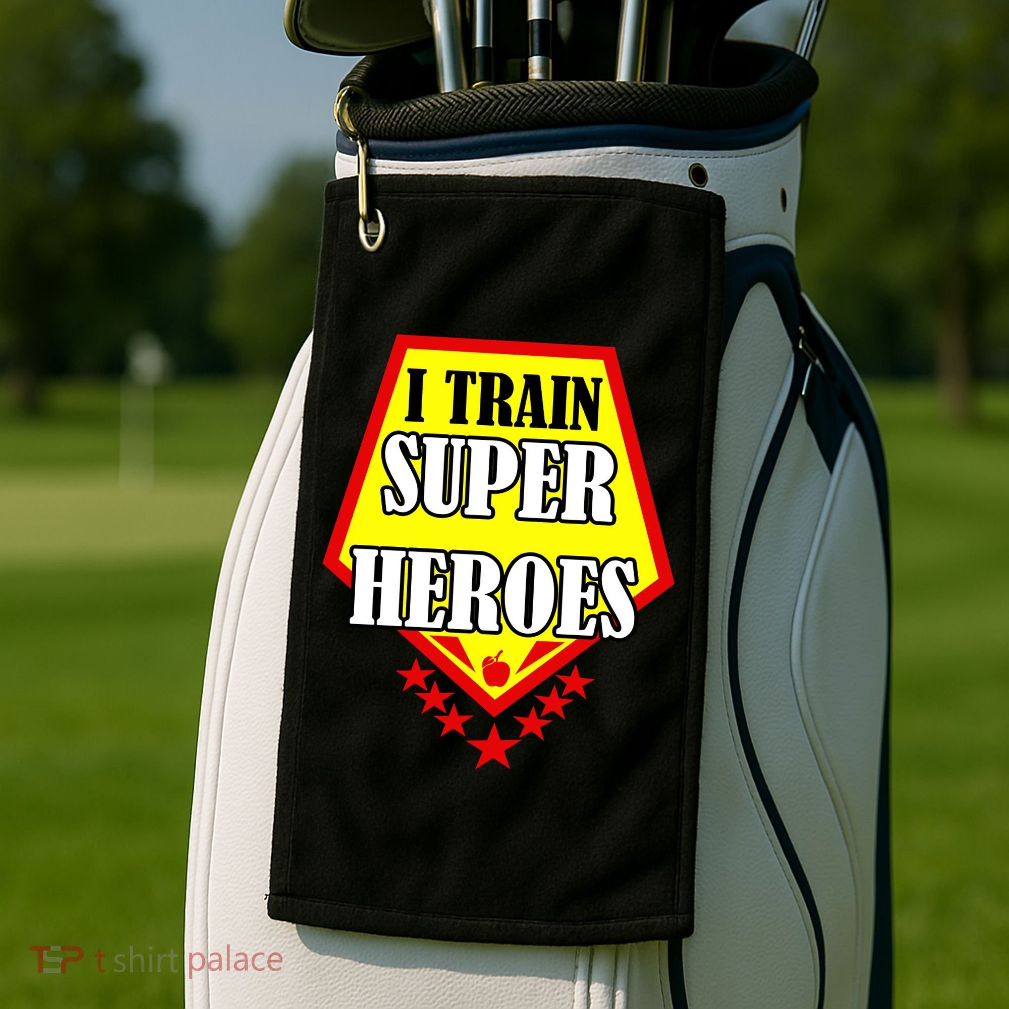 I Train Superheros Golf Towel