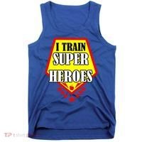 I Train Superheros Tank Top thumb 0