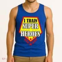 I Train Superheros Tank Top thumb 3