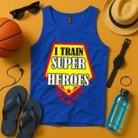 I Train Superheros Tank Top thumb 4