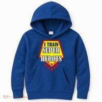 I Train Superheros Kids Hoodie thumb 0