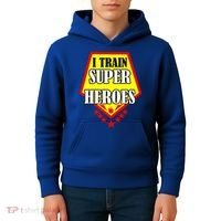 I Train Superheros Kids Hoodie thumb 4