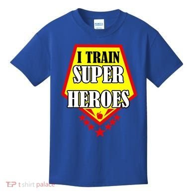I Train Superheros Kids T-Shirt