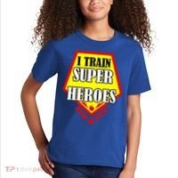 I Train Superheros Kids T-Shirt thumb 2