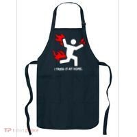 I Tried It At Home Funny Humor Apron thumb 0