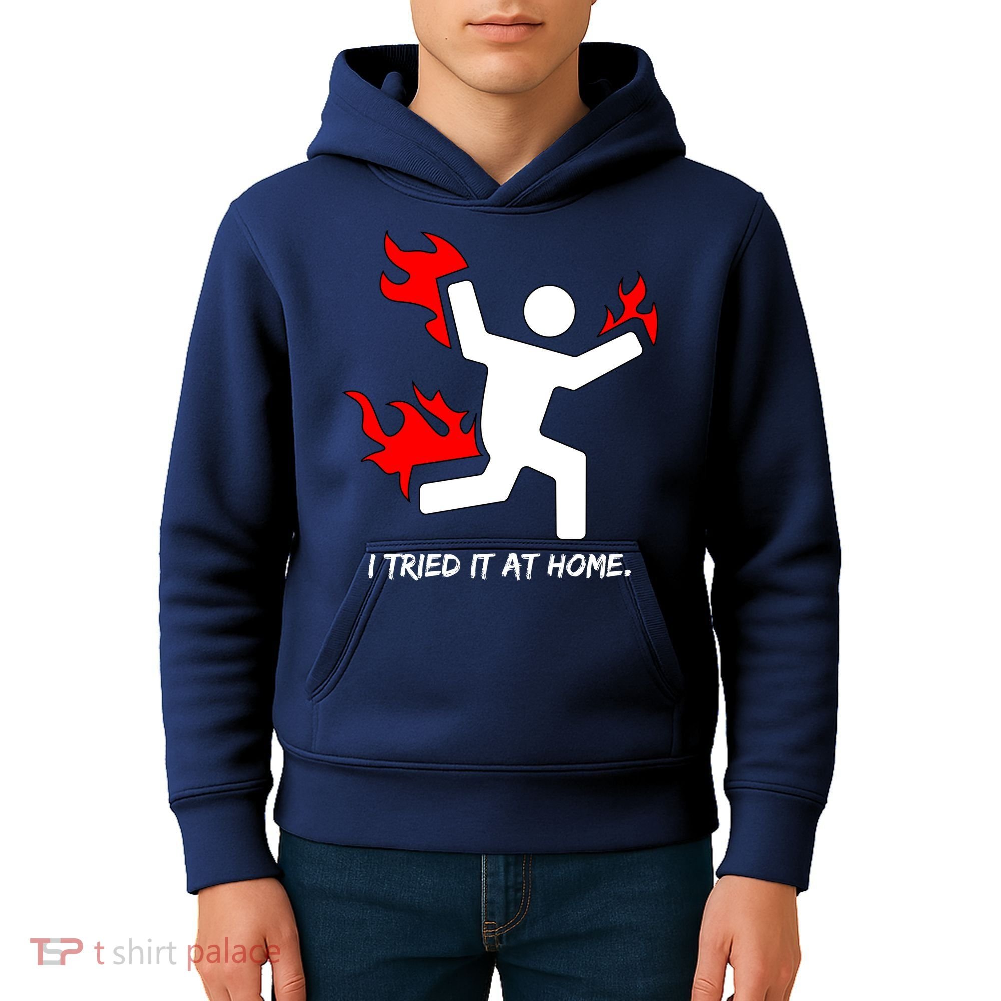 I Tried It At Home Funny Humor Kids Hoodie