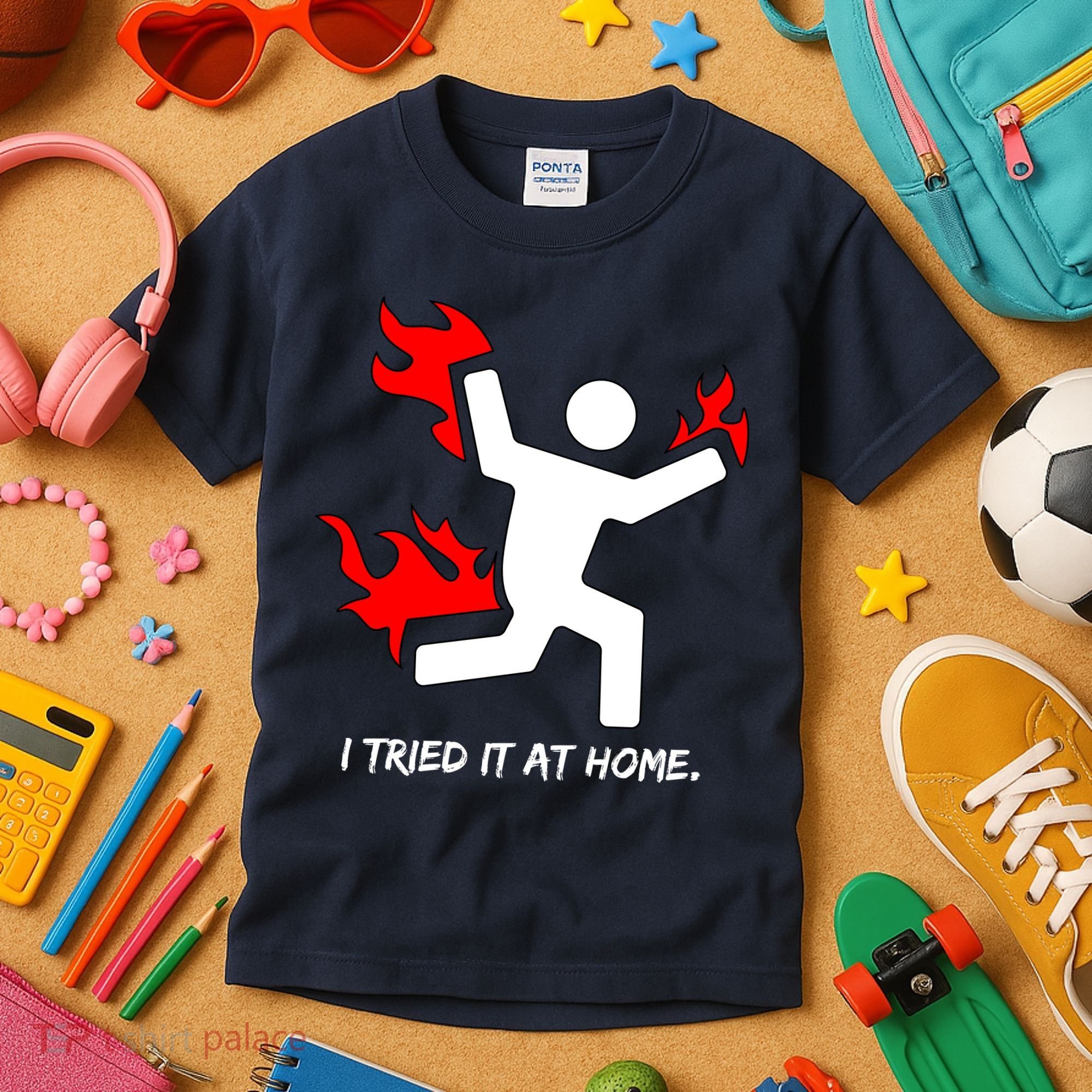 I Tried It At Home Funny Humor Kids T-Shirt