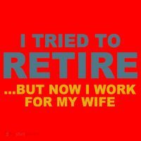 I Tried To Retire But Now I Work For My Wife Funny Santa Hat thumb 1