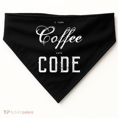I Turn Coffee Into Code USA-Made Doggie Bandana