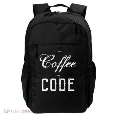 I Turn Coffee Into Code Backpack