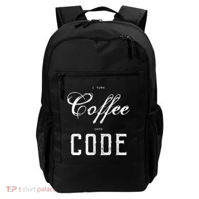 I Turn Coffee Into Code Backpack