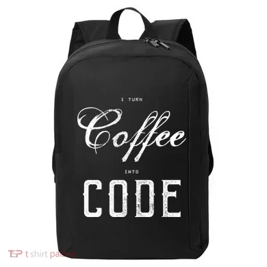 I Turn Coffee Into Code Modern Backpack