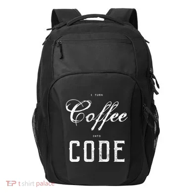 I Turn Coffee Into Code Transport Backpack