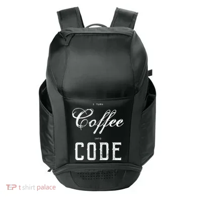 I Turn Coffee Into Code Sport-Tek Club Rec Backpack