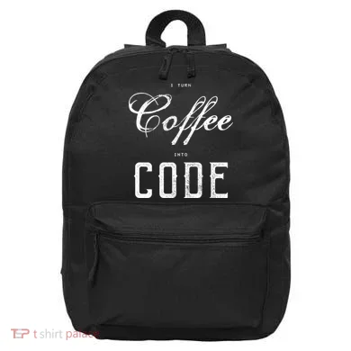 I Turn Coffee Into Code 16 in Basic Backpack