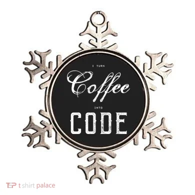 I Turn Coffee Into Code Ornament