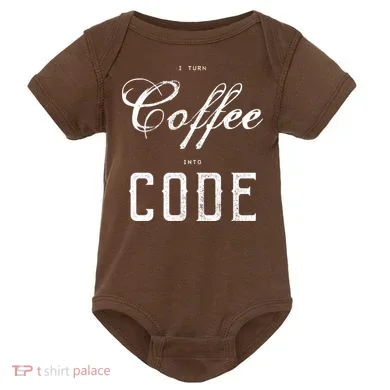 I Turn Coffee Into Code Baby Bodysuit