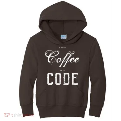 I Turn Coffee Into Code Kids Hoodie