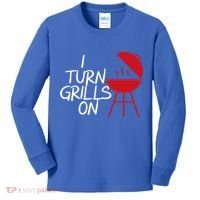 I Turn Grills On Kids Long Sleeve Shirt thumb 0